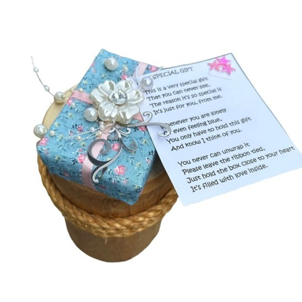Handcrafted, Embellished,‎ Fabric Wrapped Gift Box